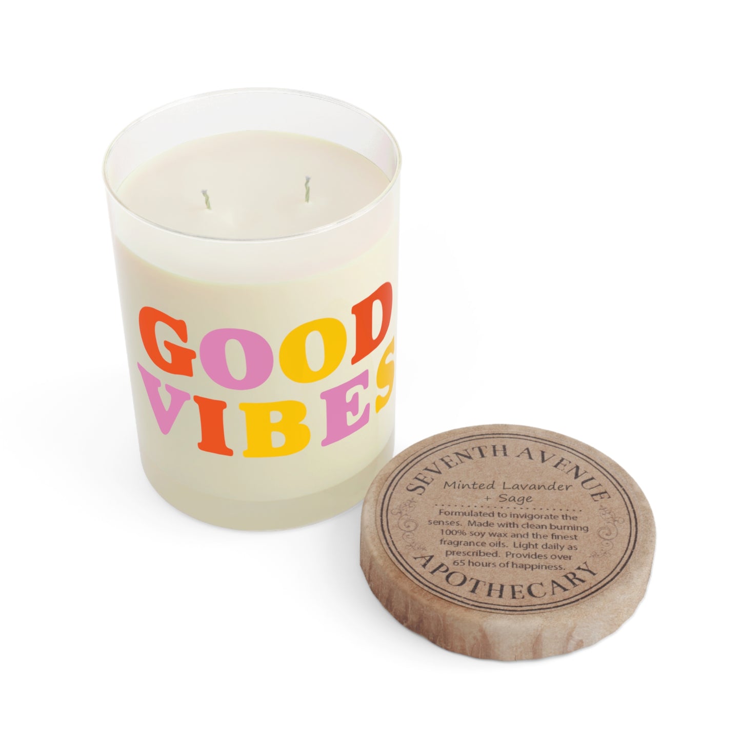 Duftkerze „Good Vibes“ – 325 ml Vollglas, Aromatherapie