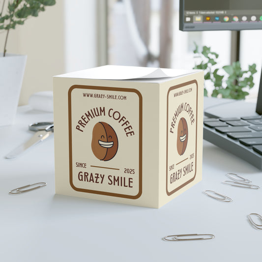 Notizwürfel mit Kaffeemotiv