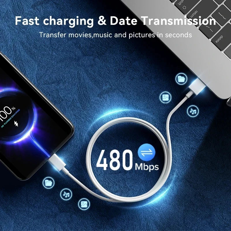 Super Fast USB-C Ladekabel (120W, 6A)