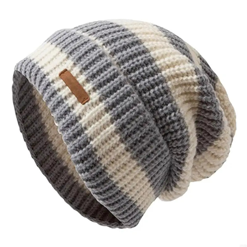 Gestreifte Beanie