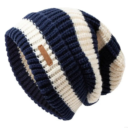 Gestreifte Beanie