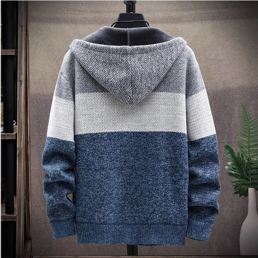Fleece-Cardigan mit Kapuze